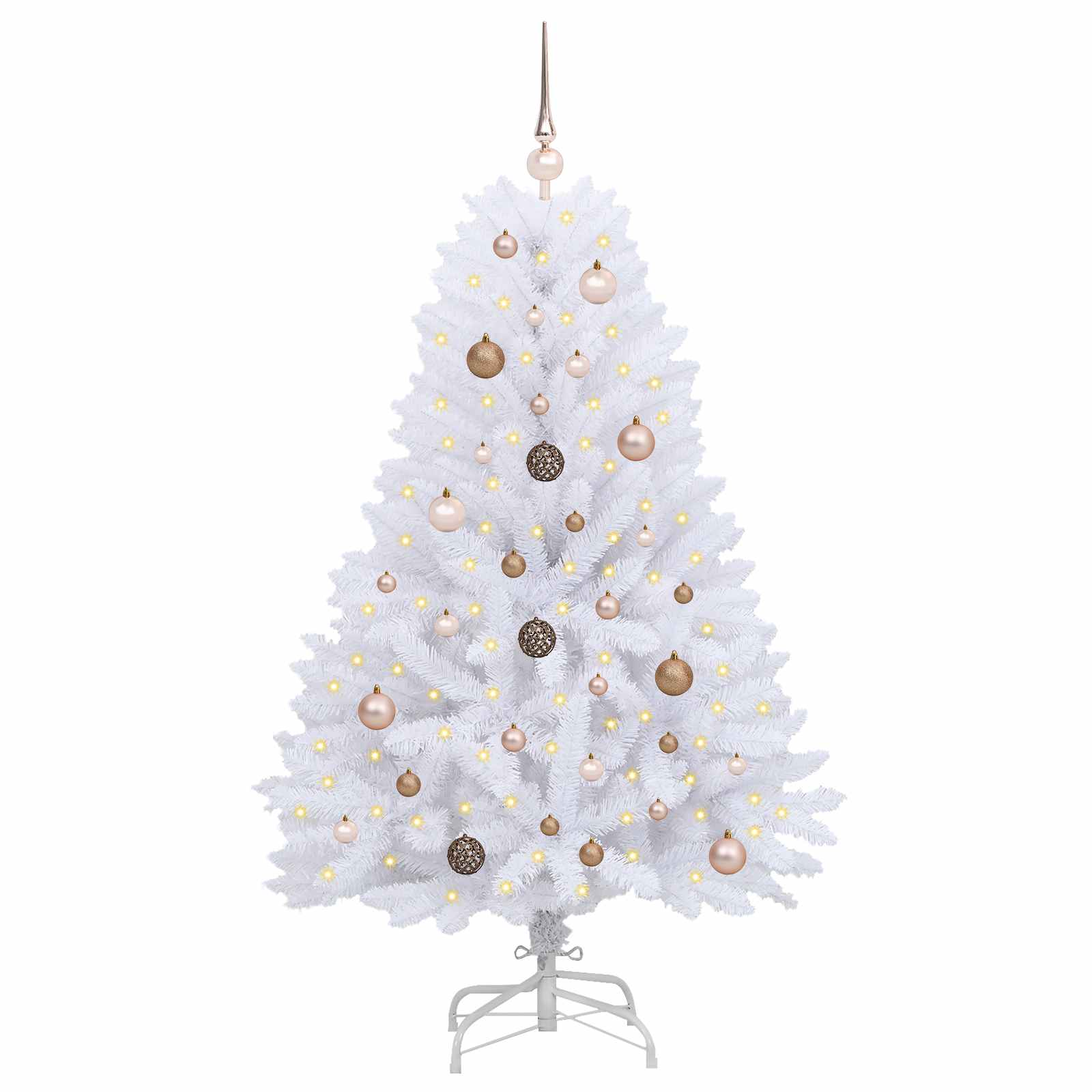 Vidaxx sapin de Noël artificiel blanc 80 x 80 x 150 cm PVC et métal