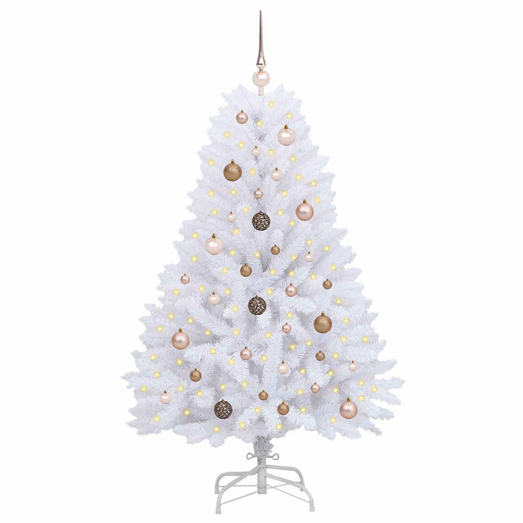 Vidaxx sapin de Noël artificiel blanc 80 x 80 x 150 cm PVC et métal