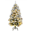Vidaxx sapin de Noël artificiel avec charnières 150 LED et boules de Noël 120 cm