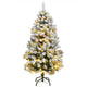 Vidaxx sapin de Noël artificiel avec charnières 150 LED et boules de Noël 150 cm
