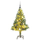 VidaXL sapin de Noël artificiel 150 LED, boules et neige 150 cm