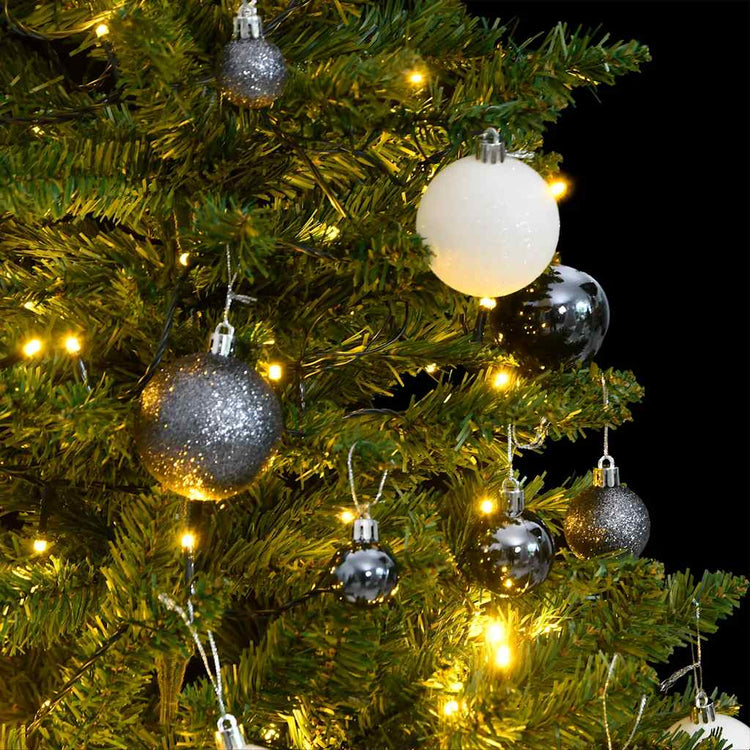 Vidaxx sapin de Noël artificiel avec charnières 150 LED et boules de Noël 120 cm