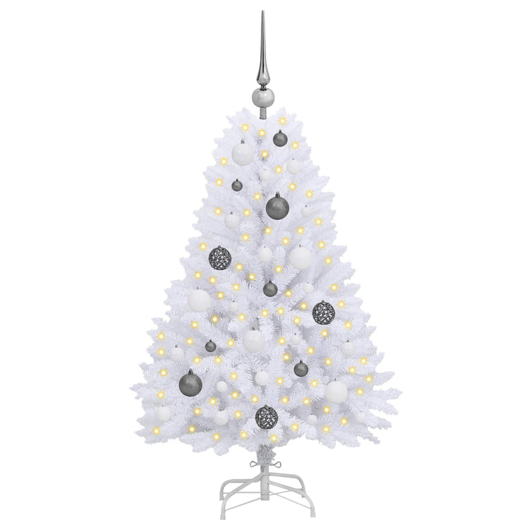 Vidaxx sapin de Noël artificiel blanc 68 x 68 x 120 cm PVC et métal