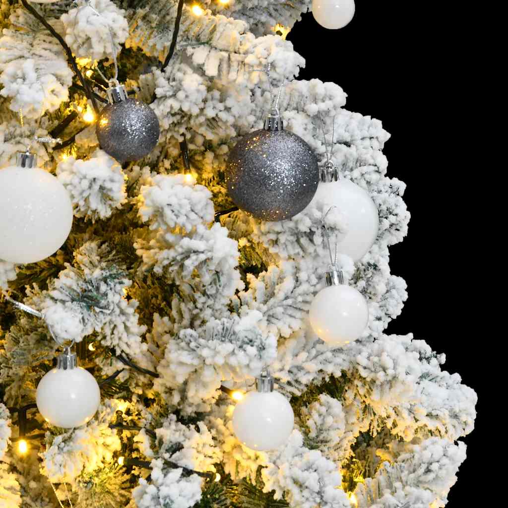 Vidaxx sapin de Noël artificiel avec charnières 150 LED et boules de Noël 120 cm