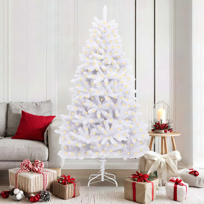 Vidaxx sapin de Noël artificiel avec 300 LED blanc 180 cm PVC et métal