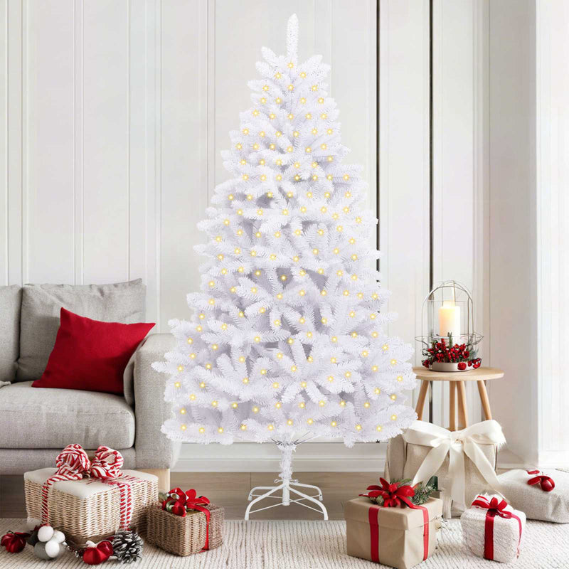 Vidaxx sapin de Noël artificiel avec 300 LED blanc 180 cm PVC et métal