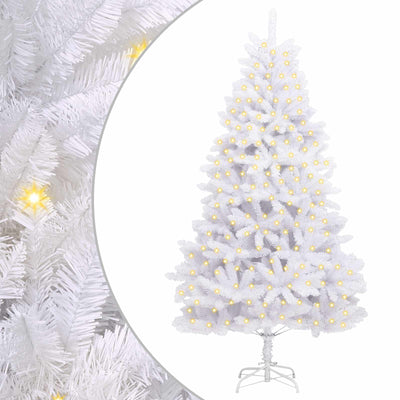 Vidaxx sapin de Noël artificiel avec 300 LED blanc 210 cm PVC et métal