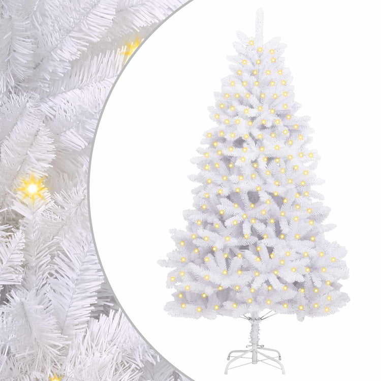 Vidaxx sapin de Noël artificiel avec 300 LED blanc 210 cm PVC et métal