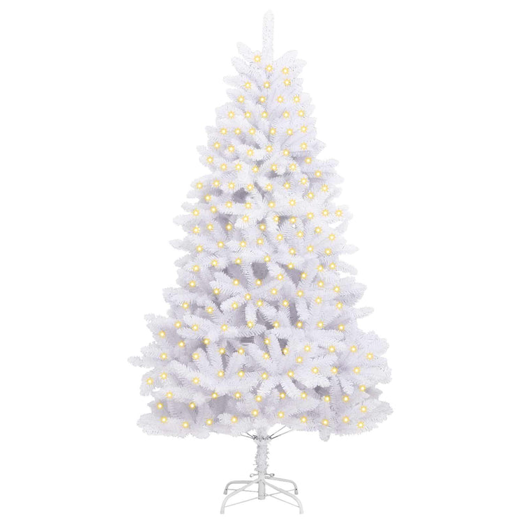 Vidaxx sapin de Noël artificiel avec 300 LED blanc 210 cm PVC et métal