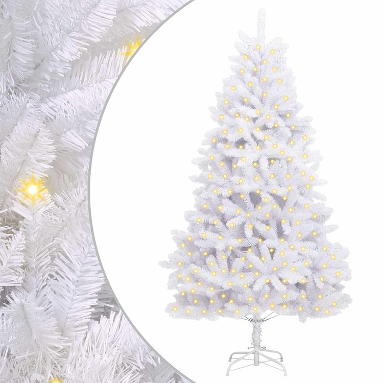 Vidaxx sapin de Noël artificiel avec 300 LED blanc 240 cm PVC et métal