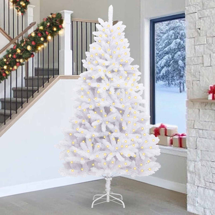 Vidaxx sapin de Noël artificiel avec 300 LED blanc 270 cm PVC et métal