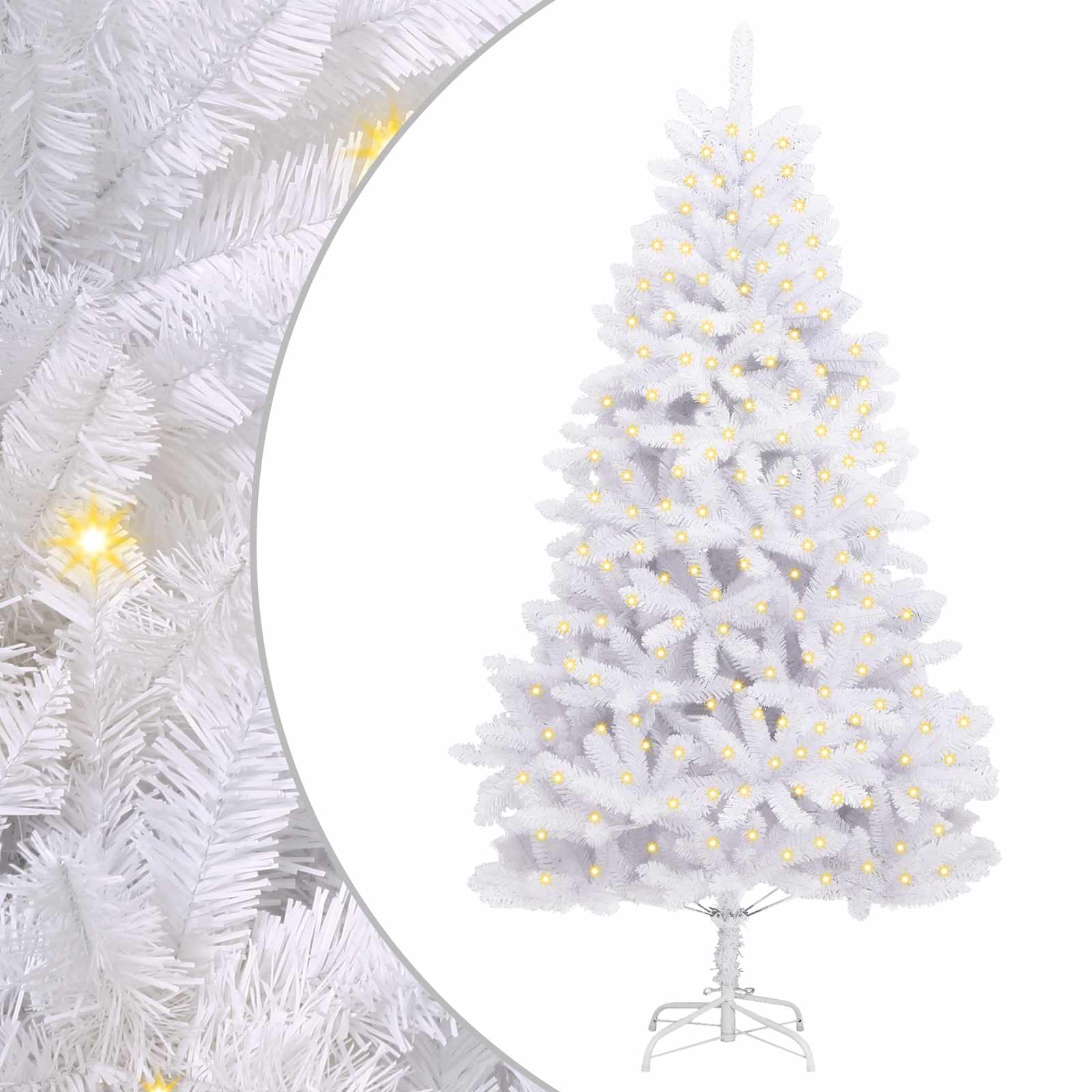 Vidaxx sapin de Noël artificiel avec 300 LED blanc 270 cm PVC et métal