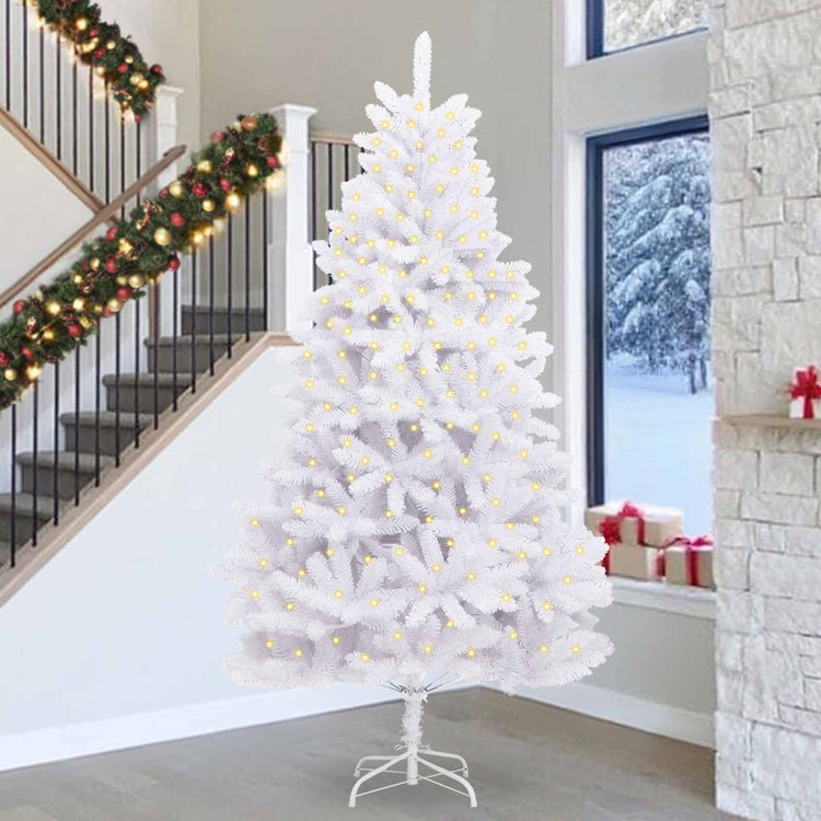 Vidaxx sapin de Noël artificiel avec 300 LED blanches, 300 cm PVC et métal
