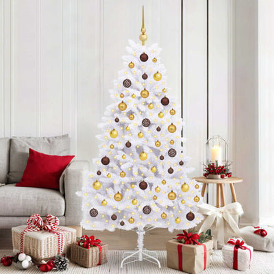 Vidaxx sapin de Noël artificiel blanc 90 x 90 x 180 cm PVC et métal