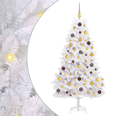 Vidaxx sapin de Noël artificiel blanc 90 x 90 x 180 cm PVC et métal
