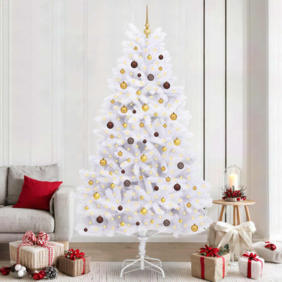 Vidaxx sapin de Noël artificiel blanc 120 x 120 x 240 cm PVC et métal