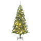Sapin de Noël artificiel VidaXL avec 300 LED, boules et neige 240 cm