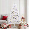 Vidaxx sapin de Noël artificiel blanc 90 x 90 x 180 cm PVC et métal