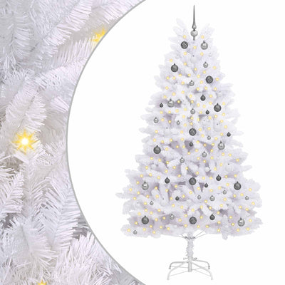 Vidaxx sapin de Noël artificiel blanc 120 x 120 x 240 cm PVC et métal