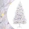 Vidaxx sapin de Noël artificiel blanc 128 x 128 x 270 cm PVC et métal