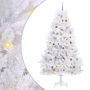 Vidaxx sapin de Noël artificiel blanc 128 x 128 x 270 cm PVC et métal - afbeelding 2