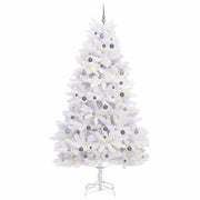Vidaxx sapin de Noël artificiel blanc 128 x 128 x 270 cm PVC et métal - afbeelding 3