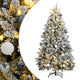 VidaXL sapin de Noël artificiel avec charnières 300 LED et boules de Noël 180 cm