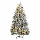 Vidaxx sapin de Noël artificiel avec charnières 300 LED et boules de Noël 270 cm