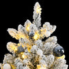 VidaXL sapin de Noël artificiel avec charnières 300 LED et boules de Noël 300 cm