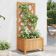 Jardinière vidaxl avec latwerk solide Vurenhout marron