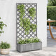Vidaxl Plannet avec latwerk solide Vurenhout Gray