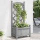 Vidaxl Plannet avec latwerk solide Vurenhout Gray