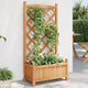 Jardinière vidaxl avec latwerk solide Vurenhout marron