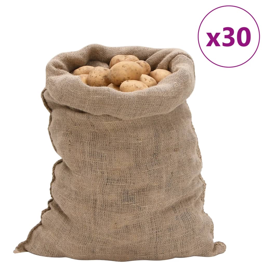 Vidaxl Jute Sacs 30 pièces 220 g m² 60x105 cm 100% jute