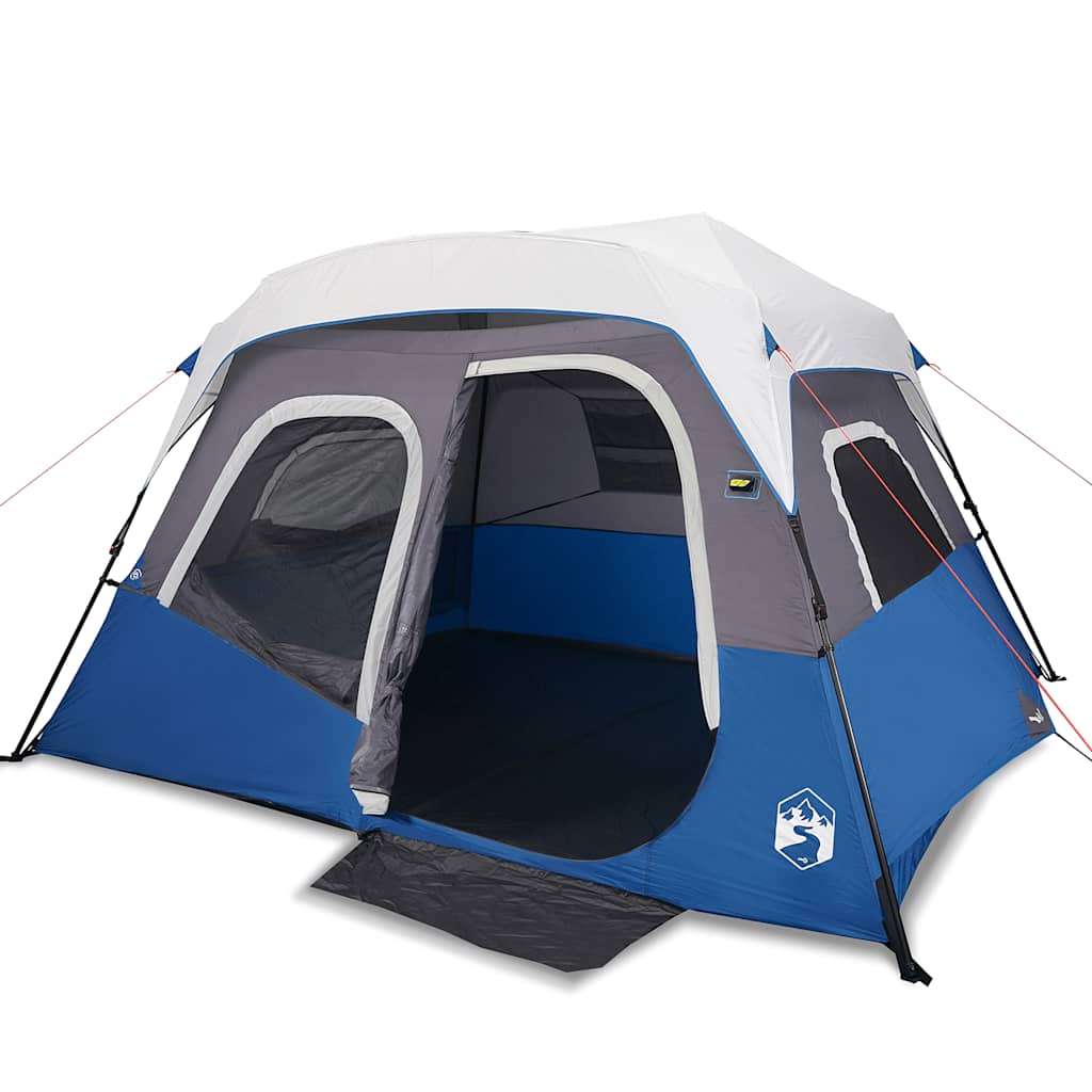 Tente vidaxl avec libellé rapide à 6 personnes LED Bleu clair