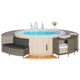 VidaXL contour de spa poly rotin bois d'acacia massif gris