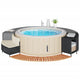 Vidaxl Hottub-Ombouw Poly Rattan et Solid Acaciahout Black