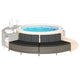 Bancs vidaxl hottub avec oreillers 2 St Poly Rattan Gray