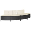 Bancs vidaxl hottub avec oreillers 2 st poly rattan noir