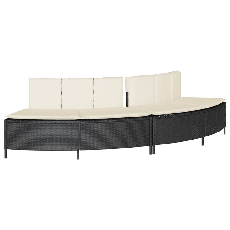 Bancs vidaxl hottub avec oreillers 2 st poly rattan noir