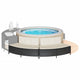 Bancs vidaxl hottub avec oreillers 2 st poly rattan noir