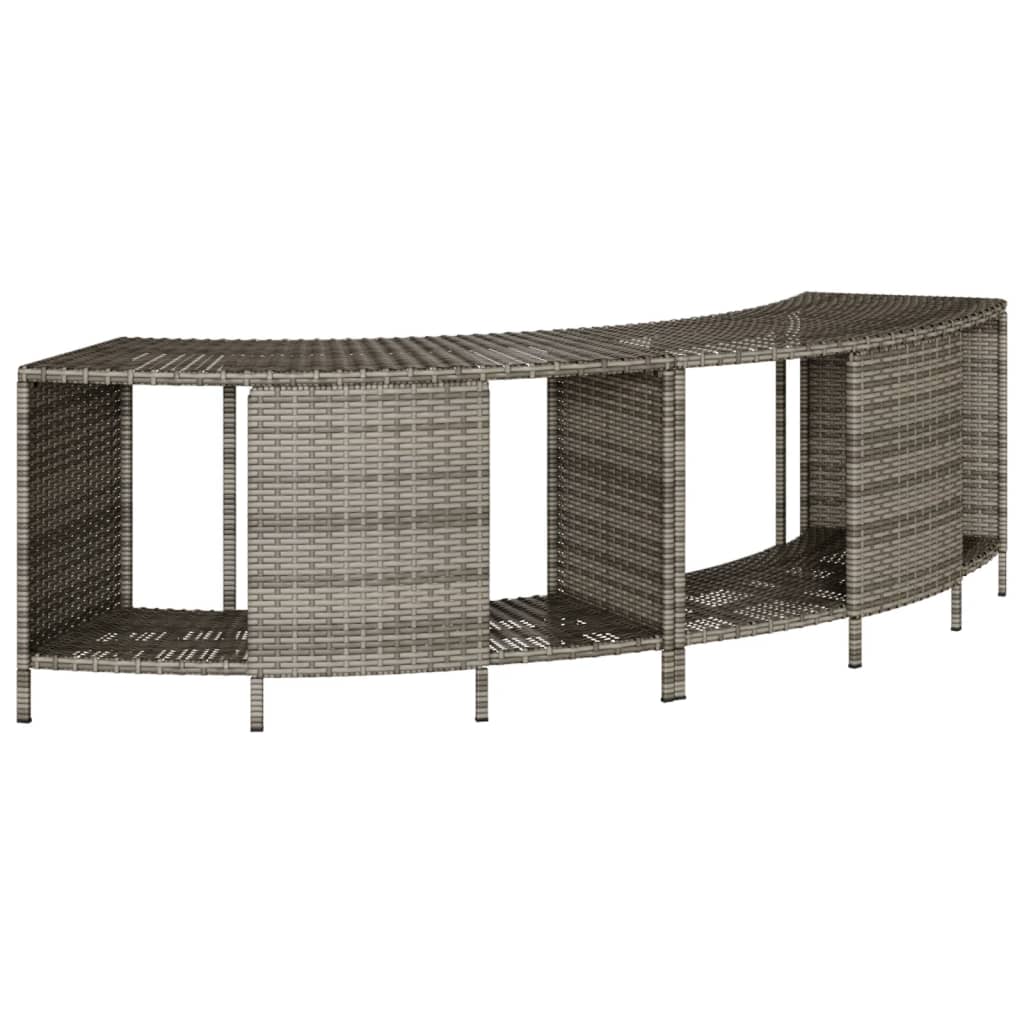 Scènes de rangement vidaxl pour hot bac 2 st poly rattan gris