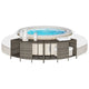 Scènes de rangement vidaxl pour hot bac 2 st poly rattan gris
