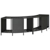 Scènes de rangement vidaxl pour hot bac 2 st poly rattan noir