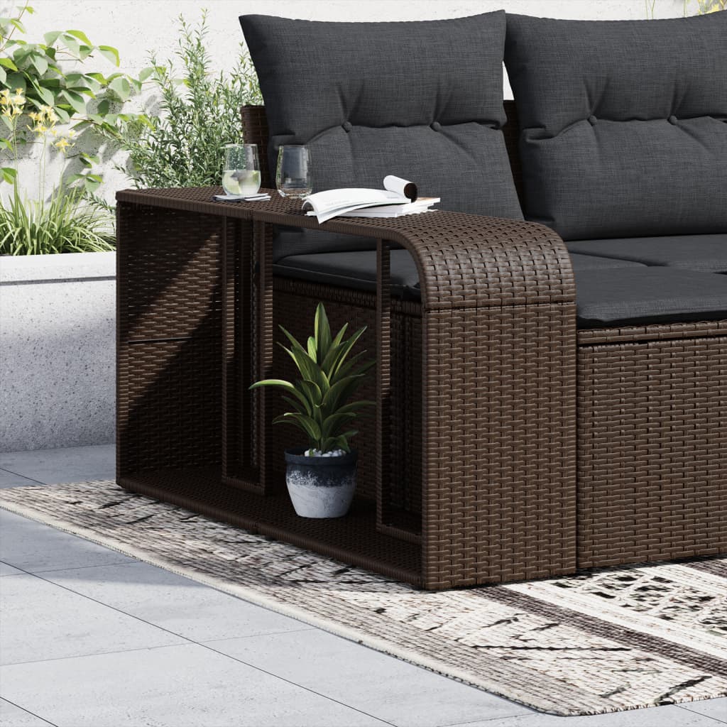 Scores de stockage Vidaxl 2 St Poly Rattan Brown