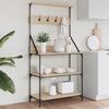 Vidaxl Bakers Rack avec crochets à 4 couches éditées Wood Sonoma Oak colored
