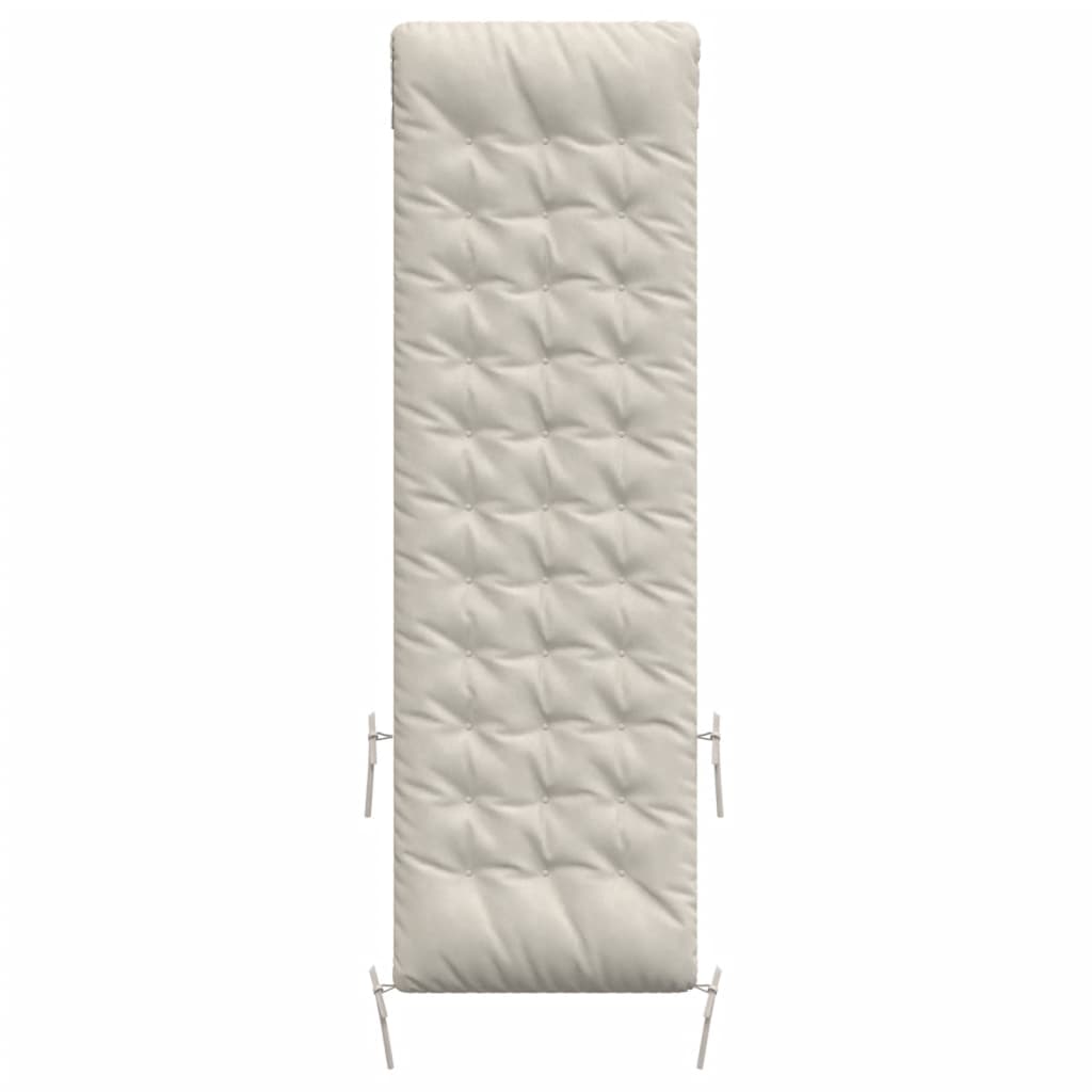Vidaxl Lounger Cushion 160x50x10 cm Crème artificiel -colored