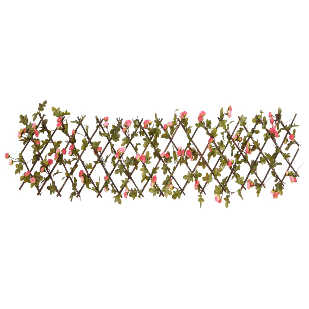 Vidaxl plante artificielle Ivy sur latwerk extraidable 180x20 cm rose foncé