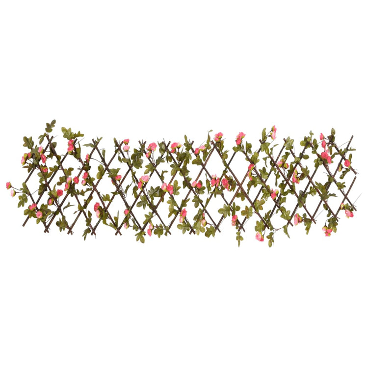 Vidaxl plante artificielle Ivy sur latwerk extraidable 180x20 cm rose foncé