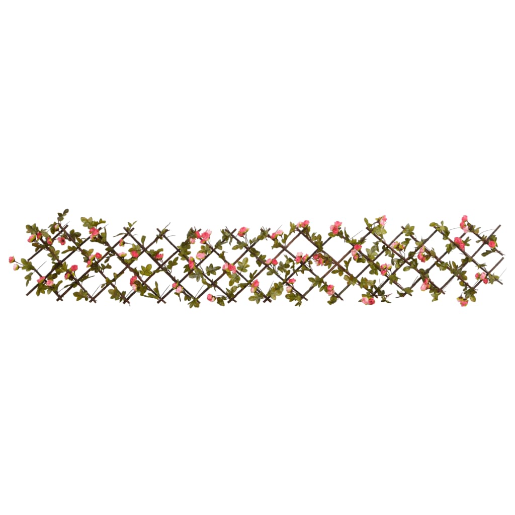Vidaxl plante artificielle Ivy sur latwerk extraidable 180x20 cm rose foncé
